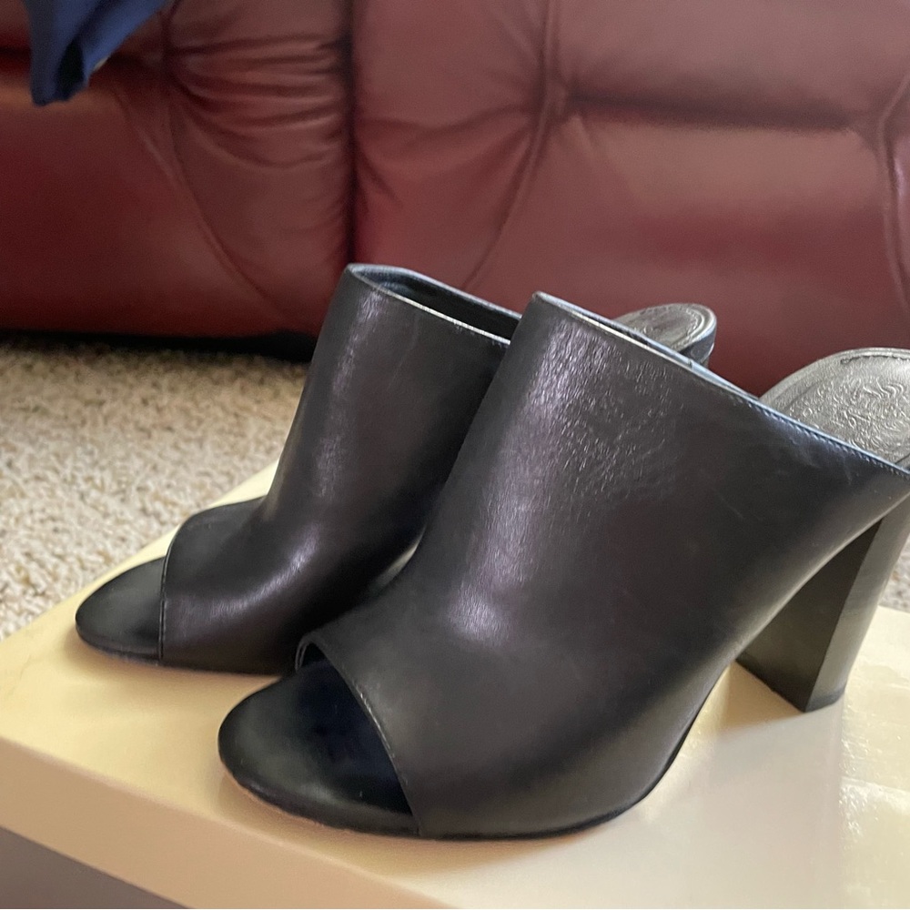 Vince Camuto Black Mules with Block Heel